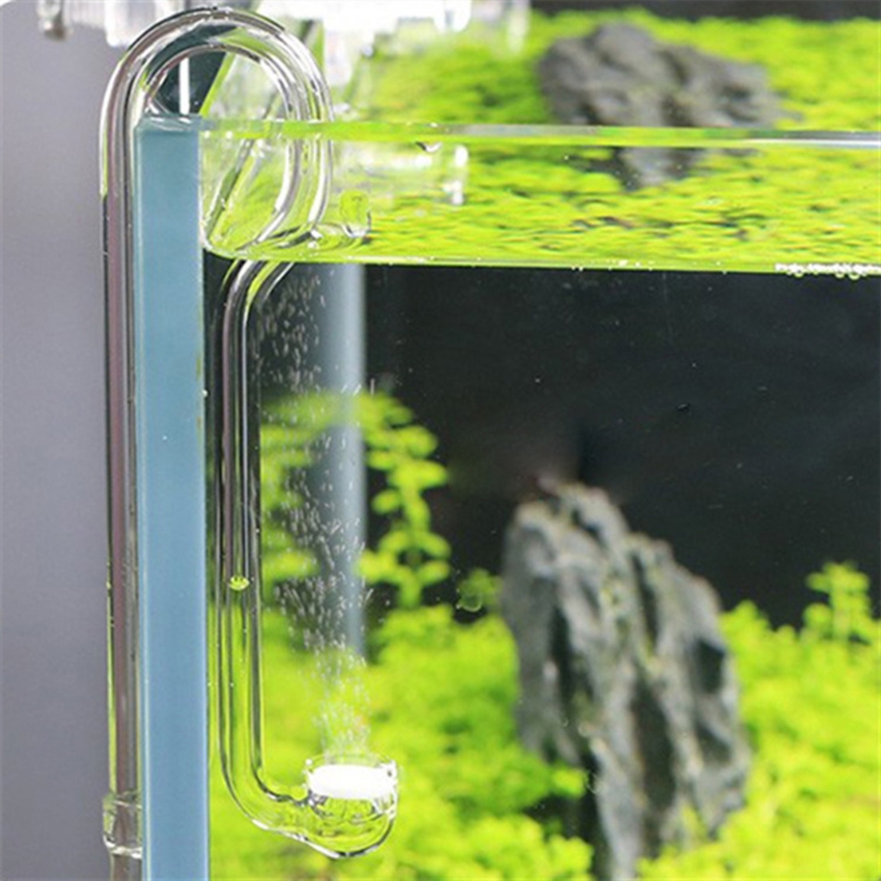 Aquarium Liquid Carbon - Glass CO2 Diffuser Transparent Atomizer U-shape