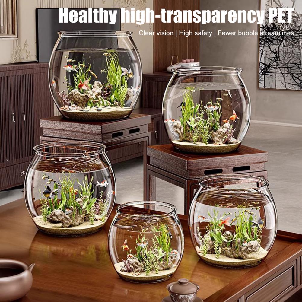 Clear Plastic round Fish Bowl  - Plant Aquarium Pot 评论和价格